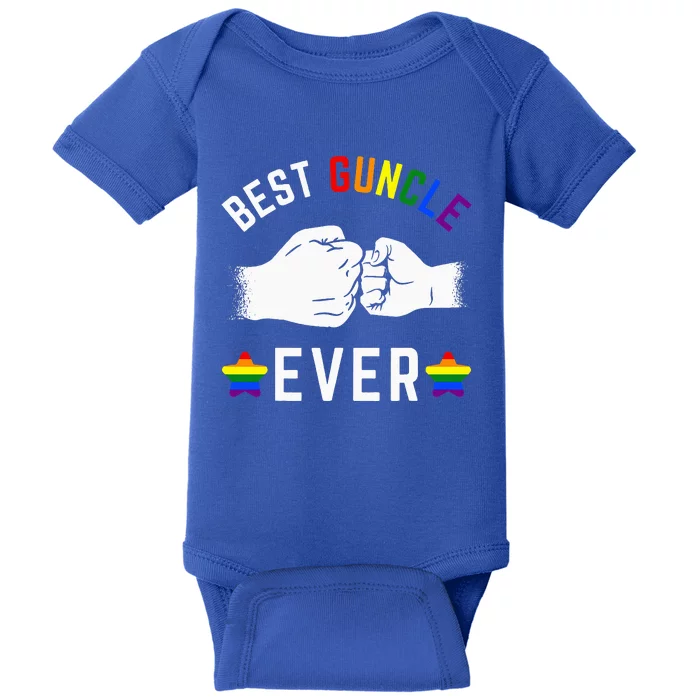 Best Guncle Ever Rainbow Pride G.A.Y Uncle Baby Bodysuit