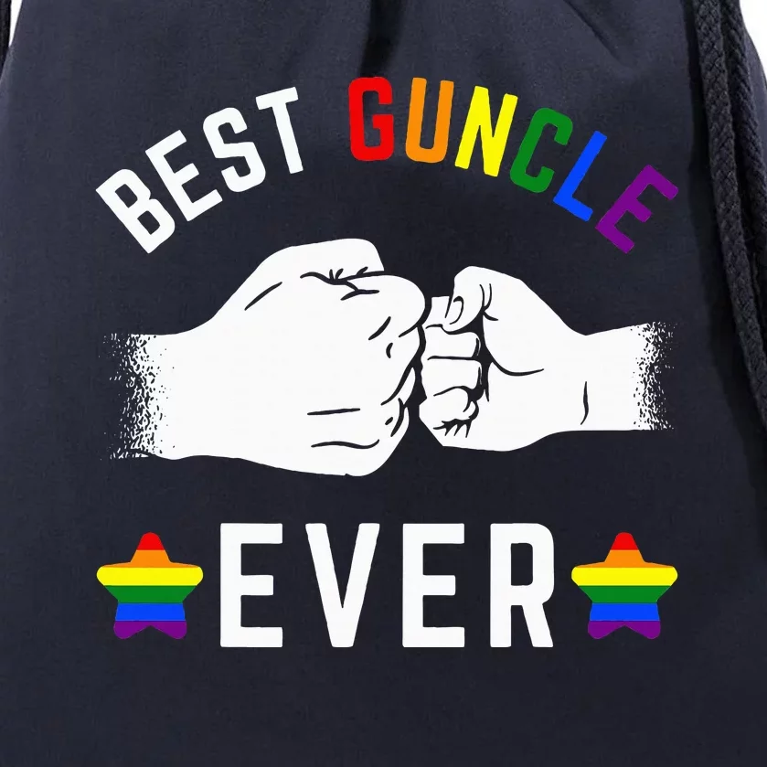 Best Guncle Ever Rainbow Pride G.A.Y Uncle Drawstring Bag