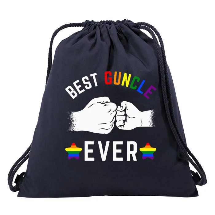 Best Guncle Ever Rainbow Pride G.A.Y Uncle Drawstring Bag