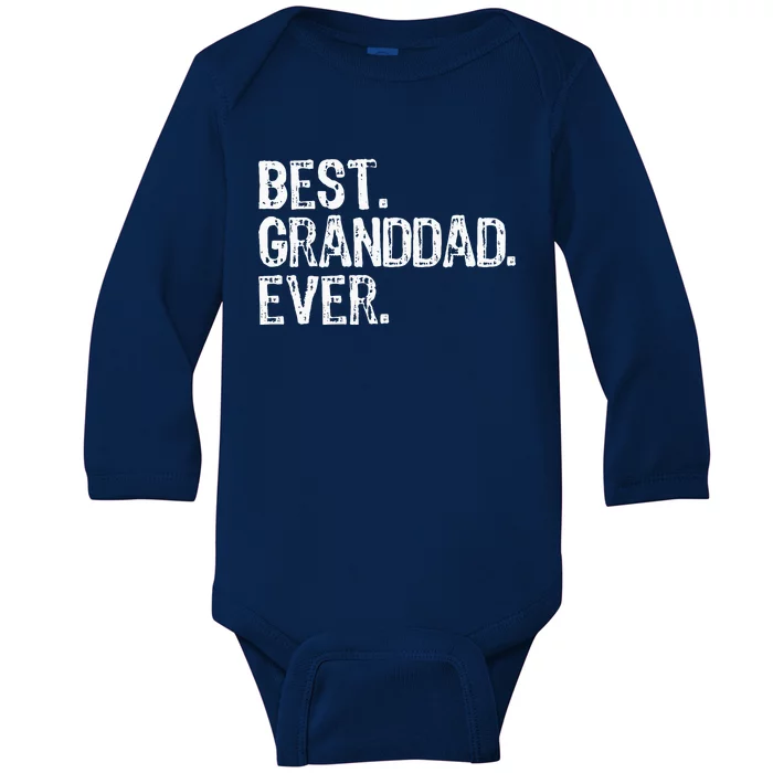 Best Granddad Ever Family Cool Granddad Baby Long Sleeve Bodysuit