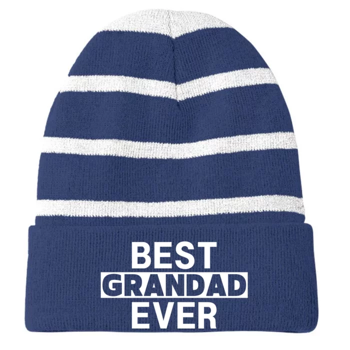 Best Grandad Ever Funny Best Grandad Ever Striped Beanie with Solid Band