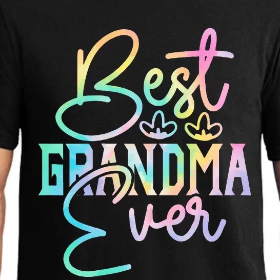 Best Grandma Ever Happy Grandparents Day Tie Dye Pajama Set