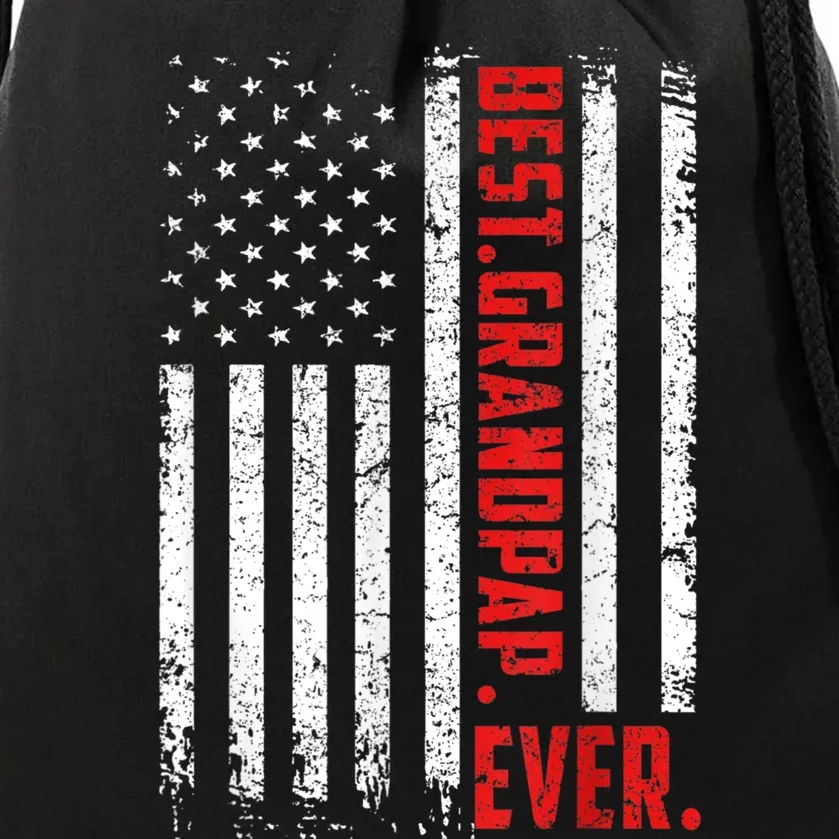 Best. Grandpap. Ever. American Flag FatherS Day Drawstring Bag