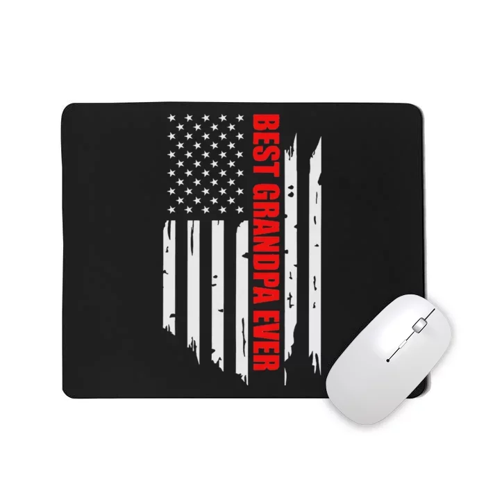 Best Grandpa Ever Vintage American Flag Mousepad