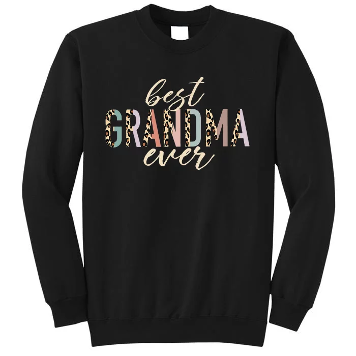 Best Grandma Ever Gifts Leopard Print Mothers Day Sweatshirt