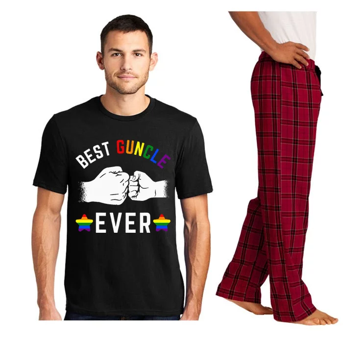 Best Guncle Ever Rainbow Colors Fistbump Pride Gay Uncle Pajama Set