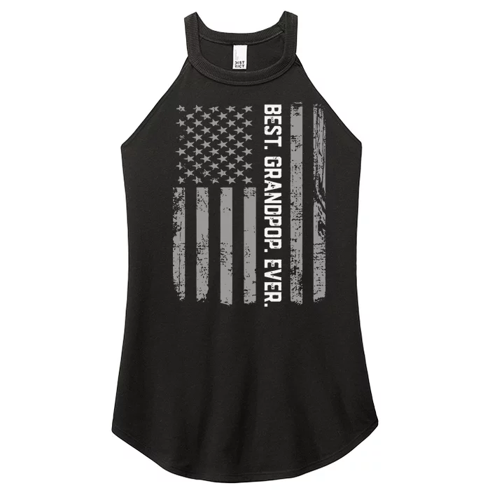 Best Grandpop Ever Vintage American Flag Women’s Perfect Tri Rocker Tank