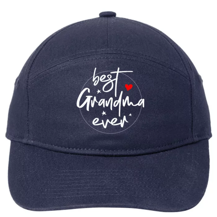 Best Grandma Ever Grandma 7-Panel Snapback Hat