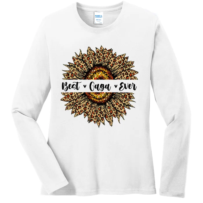 Best Gaga Ever Sunflower Gaga Mothers Day Gifts Ladies Long Sleeve Shirt