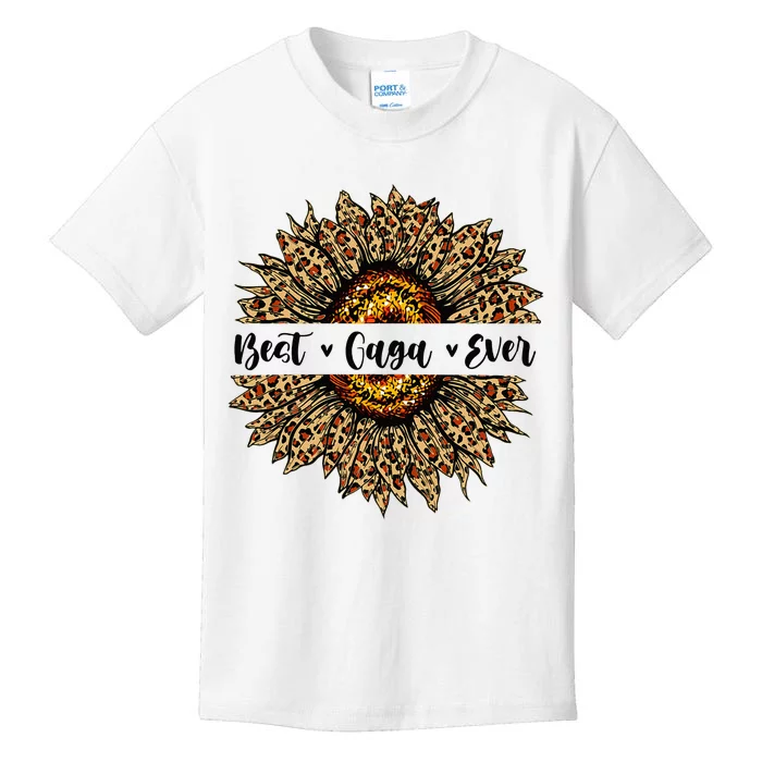 Best Gaga Ever Sunflower Gaga Mothers Day Gifts Kids T-Shirt