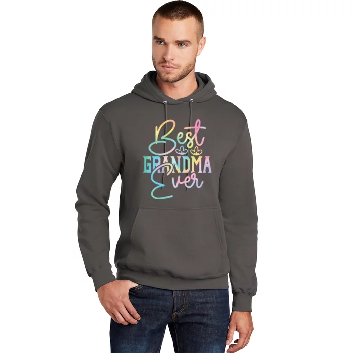 Best Grandma Ever Happy Grandparents Day Tie Dye Hoodie