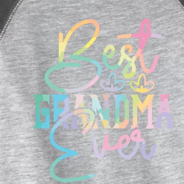 Best Grandma Ever Happy Grandparents Day Tie Dye Toddler Fine Jersey T-Shirt