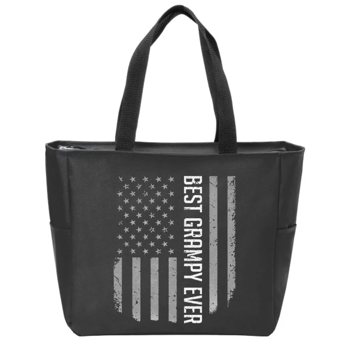 Best Grampy Ever American Flag Gifts For Father's day Zip Tote Bag