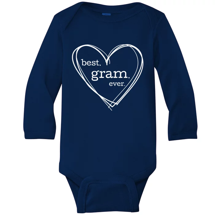 Best Gram Ever Gift (National Grandparents Day) Baby Long Sleeve Bodysuit