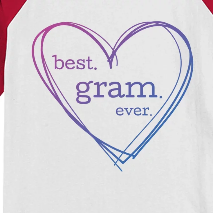 Best Gram Ever Gift (National Grandparents Day) Kids Colorblock Raglan Jersey