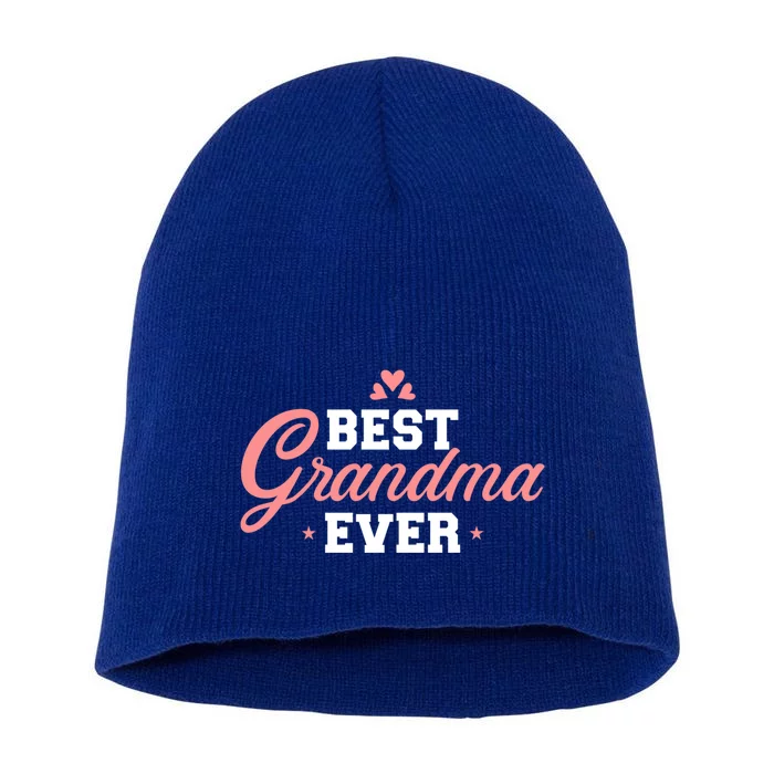 Best Grandma Ever Gift Short Acrylic Beanie