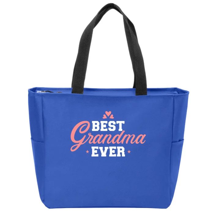 Best Grandma Ever Gift Zip Tote Bag