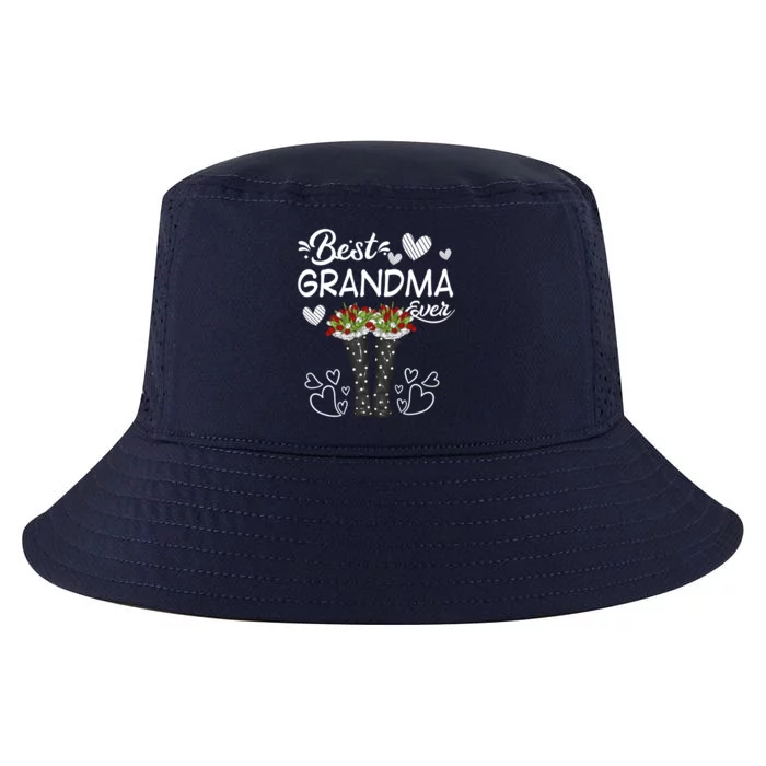 Best Grandma Ever Mothers Day Boots With Flowers Gift Cool Comfort Performance Bucket Hat