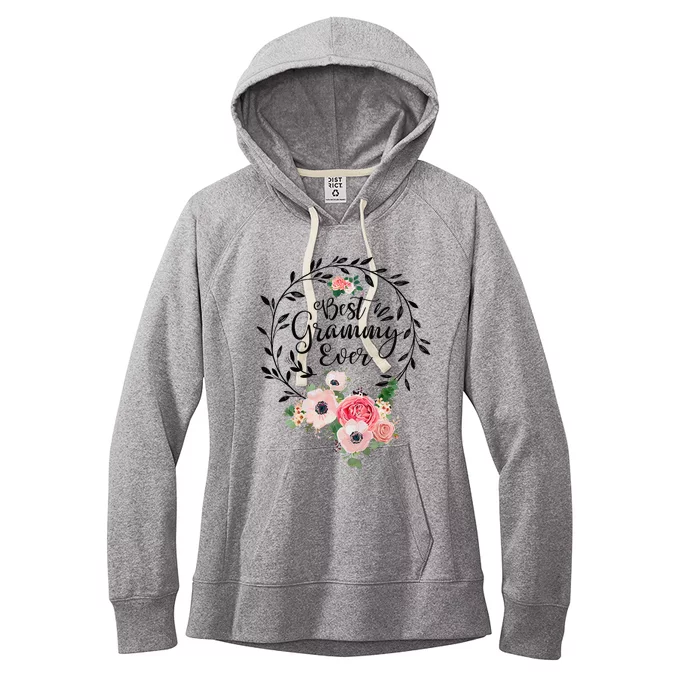 Best Grammy Ever  Flower Decor Grandma Women's Fleece Hoodie