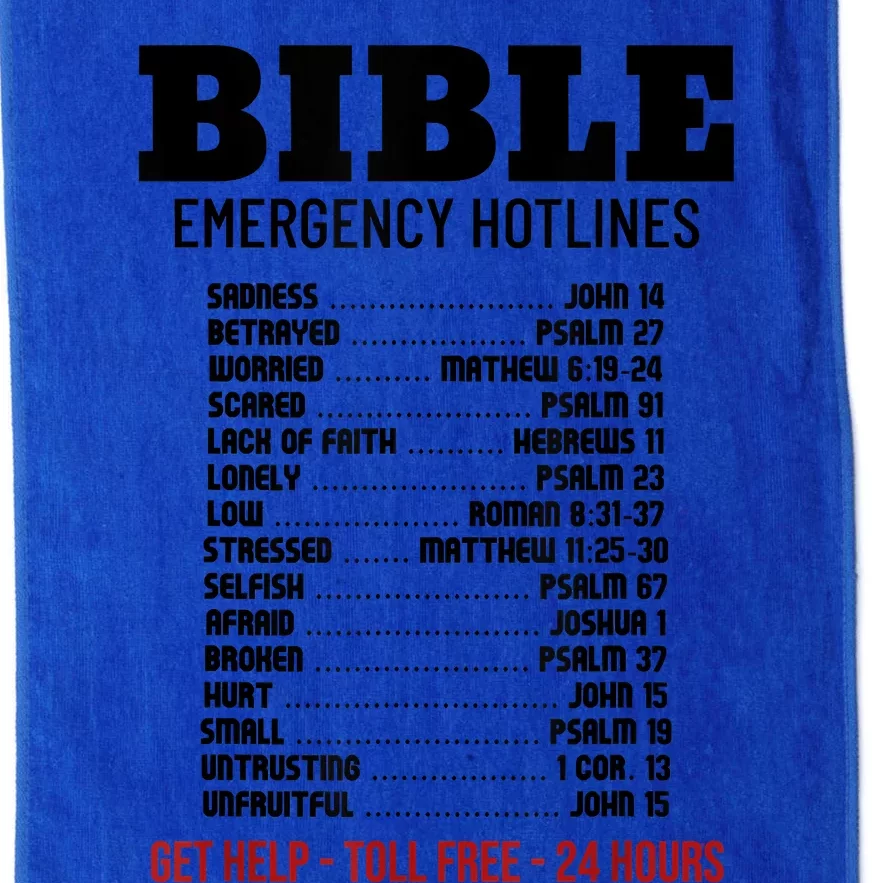 Bible Gifts Emergency Verse Numbers Scripture Hotline Platinum Collection Golf Towel