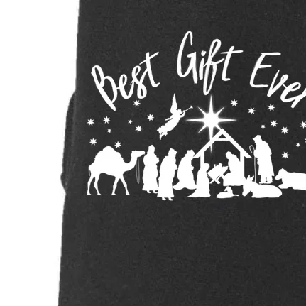 BEST GIFT EVER Christian Christmas Jesus Nativity Religious TShirt Doggie 3-End Fleece Hoodie