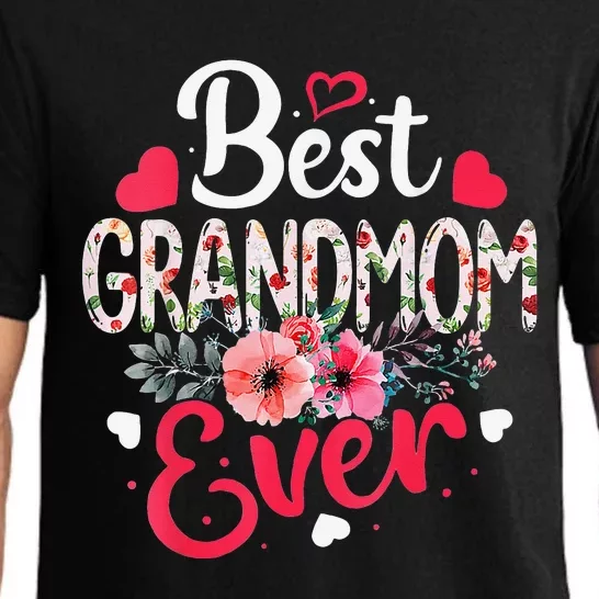 Best Grandmom Ever Funny Flower Mother's Day Clothing Pajama Set