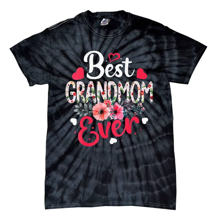 Best Grandmom Ever Funny Flower Mother's Day Clothing Tie-Dye T-Shirt