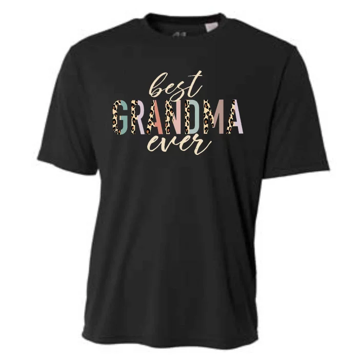 Best Grandma Ever Gifts Leopard funny Mothers Day Cooling Performance Crew T-Shirt