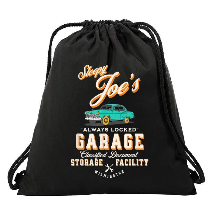 Biden's Garage Funny AntiBiden Political Joke Garage Sign Drawstring Bag