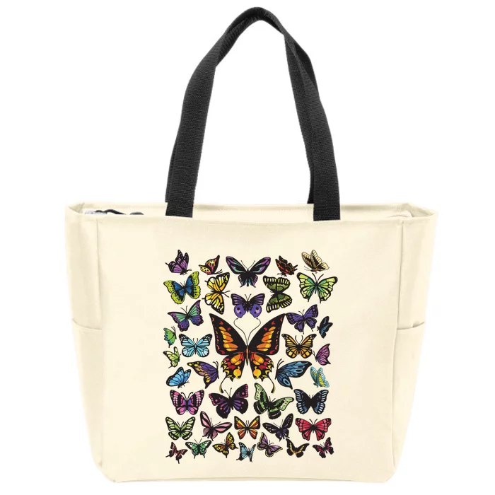 Butterfly Gift For Men Women Butterfly Lover Collection Zip Tote Bag