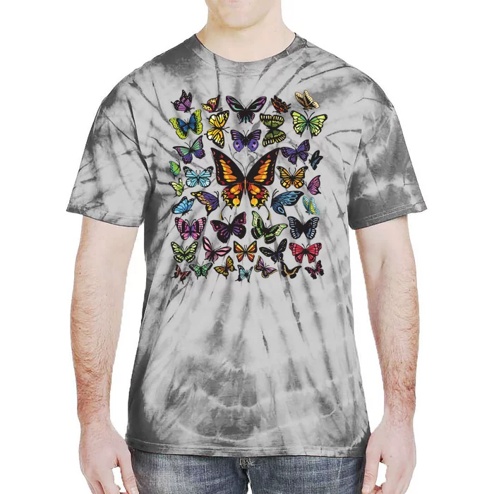 Butterfly Gift For Men Women Butterfly Lover Collection Tie-Dye T-Shirt