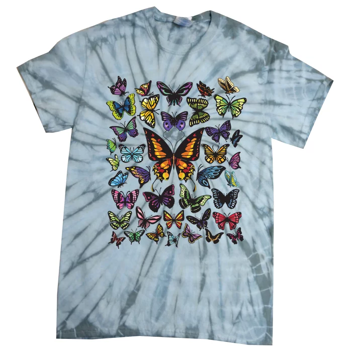 Butterfly Gift For Men Women Butterfly Lover Collection Tie-Dye T-Shirt