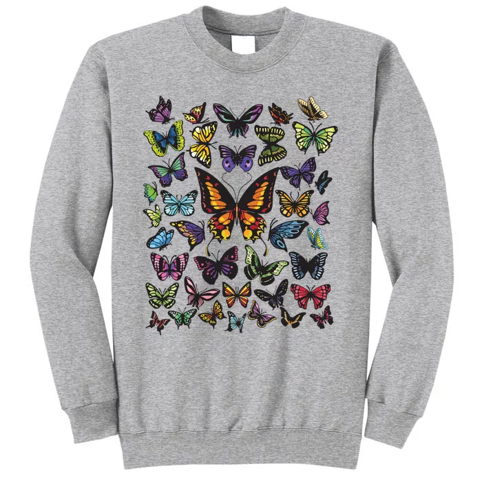 Butterfly Gift For Men Women Butterfly Lover Collection Tall Sweatshirt