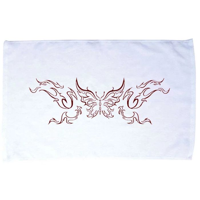 Butterfly Grunge Fairycore Aesthetic Tattoo Goth Microfiber Hand Towel