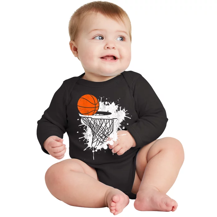 Basketball Gift For Coach Player Baller Baby Long Sleeve Bodysuit