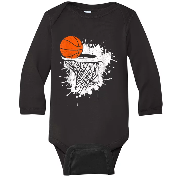 Basketball Gift For Coach Player Baller Baby Long Sleeve Bodysuit