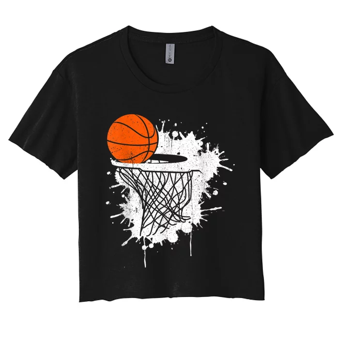 Basketball Gift For Coach Player Baller Women's Crop Top Tee