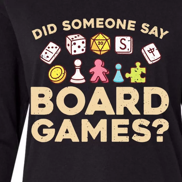 Board Games for Game Enthusiasts Womens Cotton Relaxed Long Sleeve T-Shirt