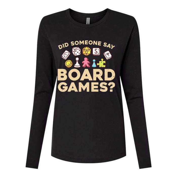 Board Games for Game Enthusiasts Womens Cotton Relaxed Long Sleeve T-Shirt