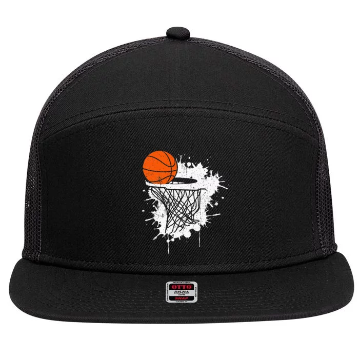 Basketball Gift For Coach Player 7 Panel Mesh Trucker Snapback Hat