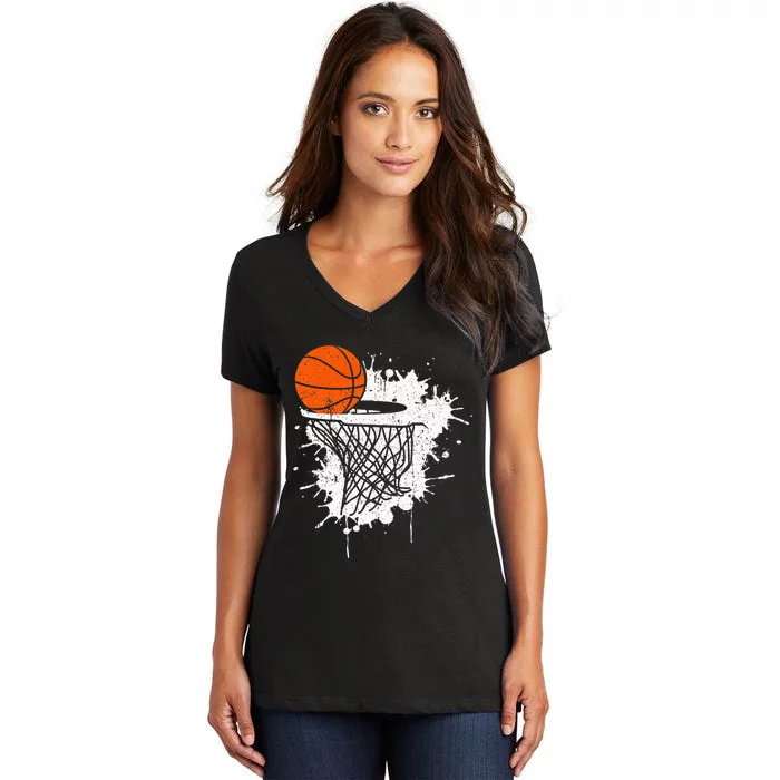 Basketball Gift For Coach Player Women's V-Neck T-Shirt