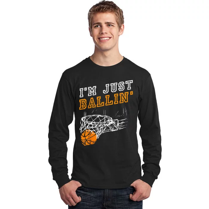 Basketball Gift For Coach Player Men Baller Tall Long Sleeve T-Shirt