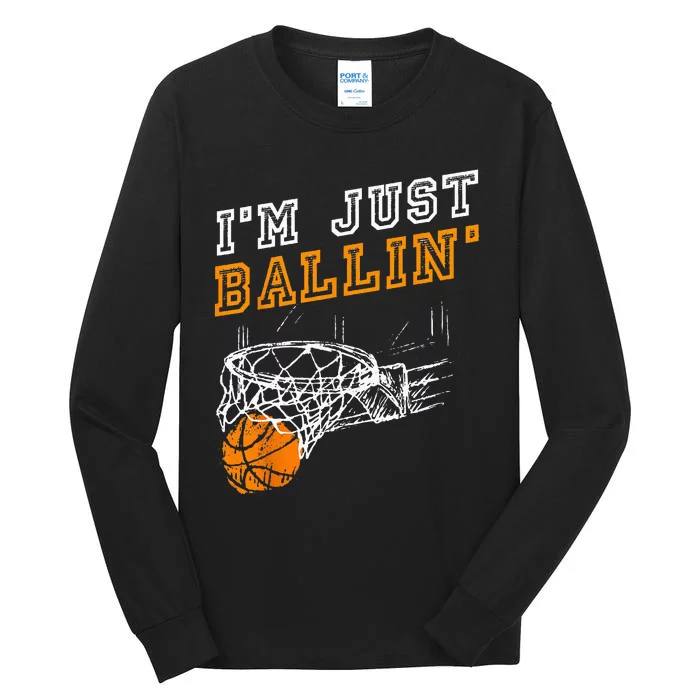 Basketball Gift For Coach Player Men Baller Tall Long Sleeve T-Shirt