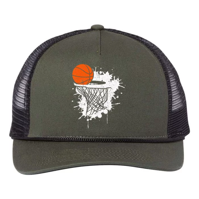 Basketball Gift For Coach Player Men Baller Retro Rope Trucker Hat Cap