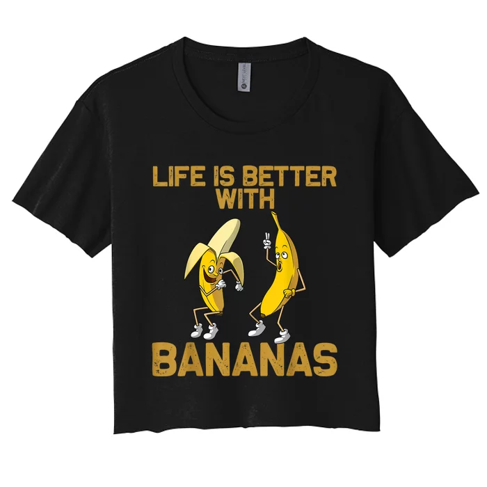 Banana Gift For Men Women Boy Girl Kids Banana Fruit Lover Women's Crop Top Tee