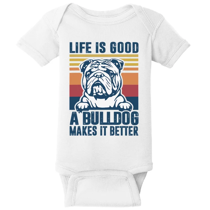 Bulldog Gifts For Dog Dad Dog Mom English Bulldog Baby Bodysuit