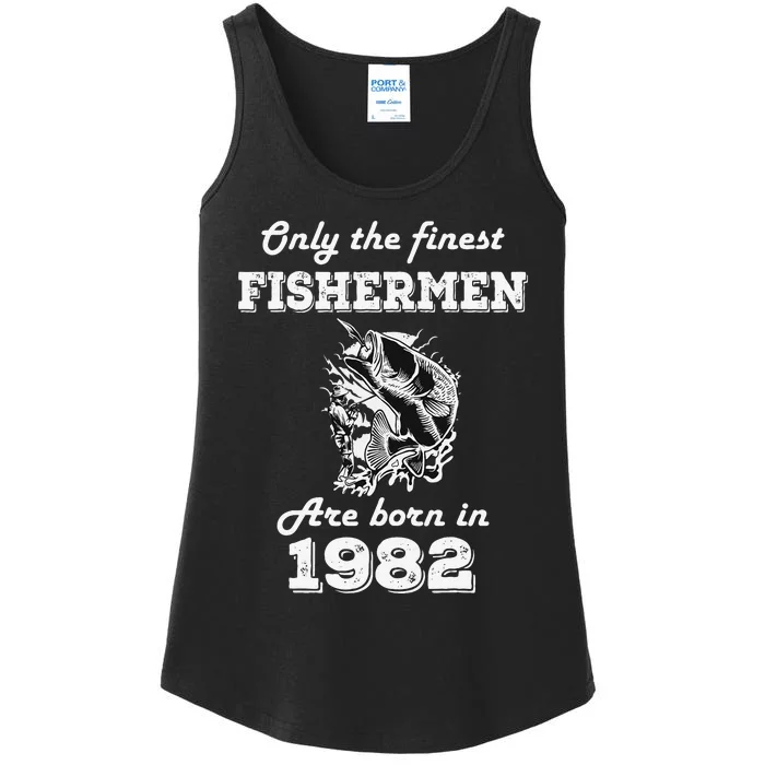 Birthday Gift Fishing Fisherman 1982 40th Birthday Ladies Essential Tank