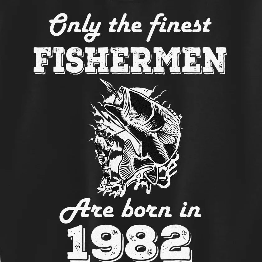 Birthday Gift Fishing Fisherman 1982 40th Birthday Kids Sweatshirt