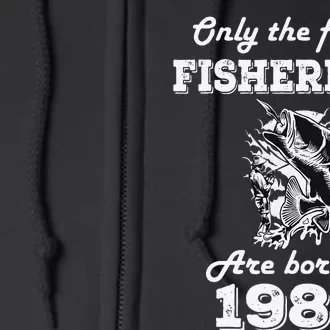 Birthday Gift Fishing Fisherman 1982 40th Birthday Full Zip Hoodie