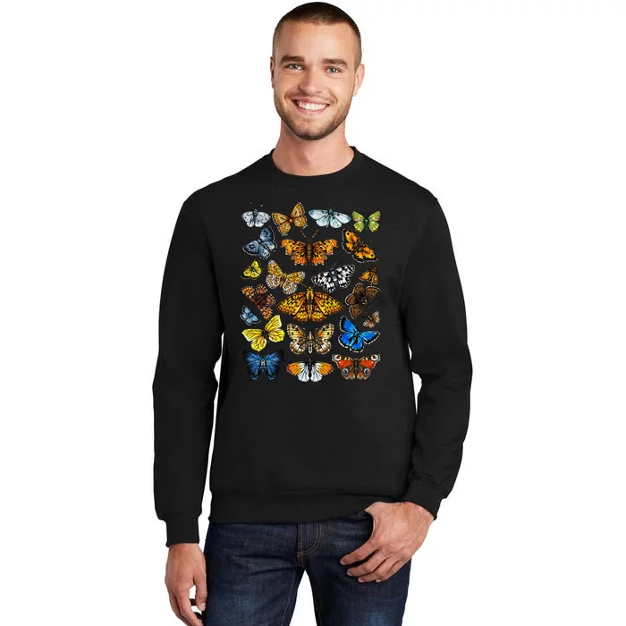 Butterfly Gift For Men Women Kids Butterfly Lover Collection Tall Sweatshirt